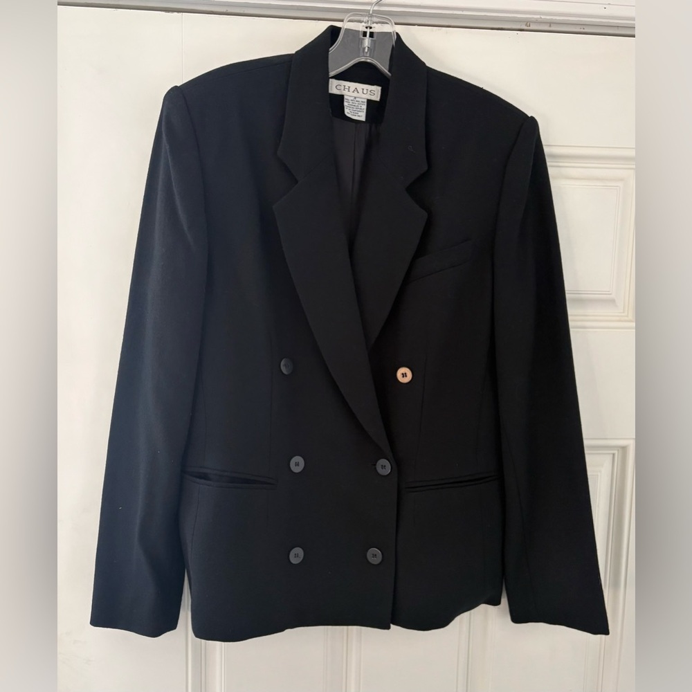 Chaus Black Double-Breasted Women's Blazer